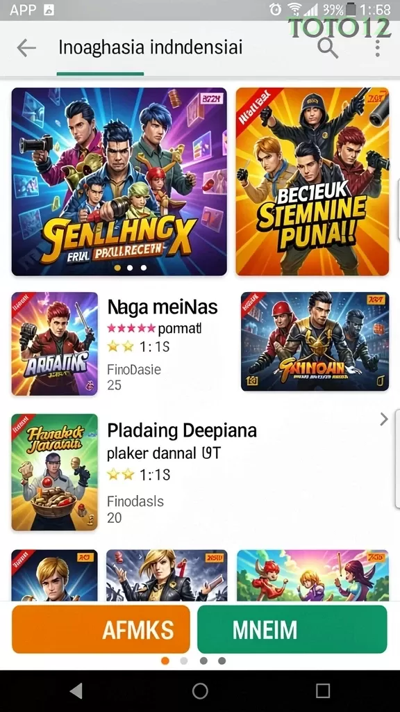 Cuplikan layar SEKARANG — halaman utama